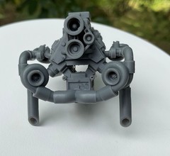 1/24 Resin Twin Turbo LSX Engine Outlaw Pro Mod Drag Racing Custom Model Part