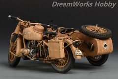 Award Winner Built Schuco Diecast 1/10 BMW R75 Motorcyle Sidecar DAK+Rebuilt