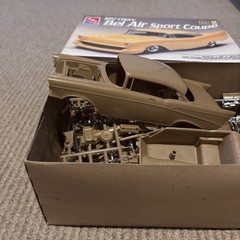 AMT 1957 Chevy Bel Air Sport Coupe 1/25 Scale Model Kit 6563 No Manual