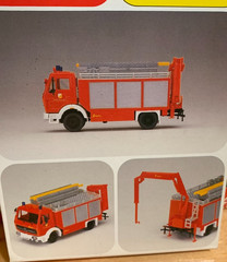 Preiser HO Modell Model Kit #1182 Mercedes-Benz Rescue & Salvage Crane Truck NIB