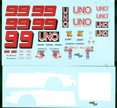 POWERSLIDE #99 UNO 1981 BUICK REGAL TIM RICHMOND WHITE/RED CAR 1/24 DECAL