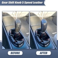 XQSMWF Gear Shift Knob 5 Speed Leather Compatible with Honda Acura