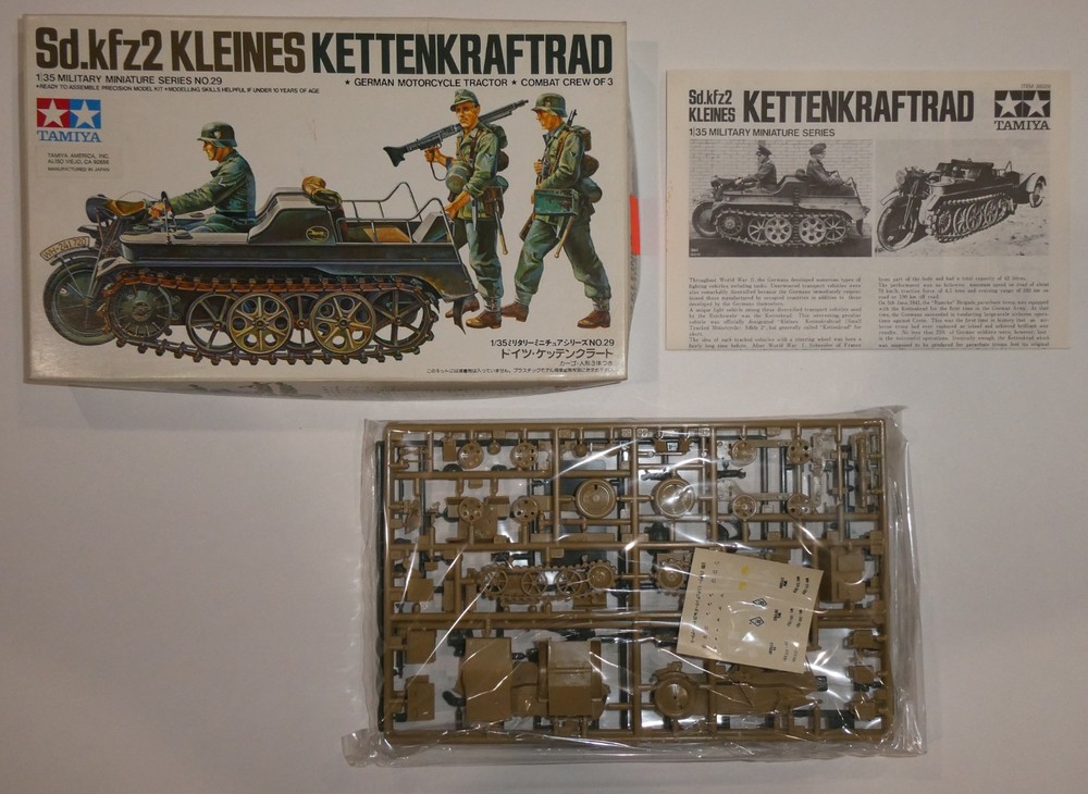 1:35 TAMIYA 35029 : GERMAN SD.KFZ 2 KLEINES KETTENKRAFTRAD