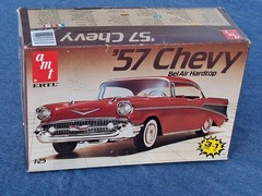 1/25 Scale Partially Built AMT 1957 Chevrolet Bel Air Hardtop Chevy -Older Issue