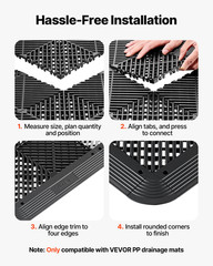 Transition Edge Kit, 11-Piece, Durable Straight Garage Floor Edging, Black