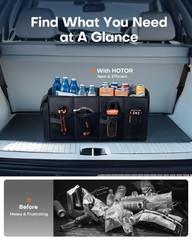 HOTOR Car Trunk Organizer – Foldable, Durable Storage for SUVs, Sedans & Trucks
