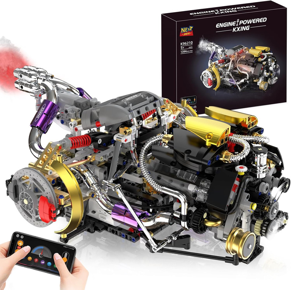 V8 Engine Model Kit That Works, Build Your Own Visible Car Motor 8-Cylinder | 13