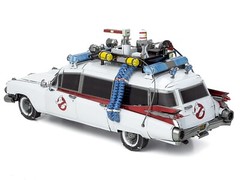 ECTO-1 WHITE “GHOSTBUSTERS” (1984) STEEL MODEL KIT BY METAL EARTH ICX230