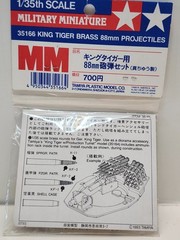 Tamiya 1/35 WWII German Tank King Tiger Brass AMMO 88mm 35166 Diorama Accessory