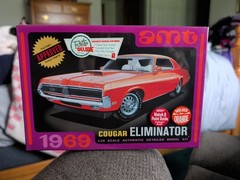 AMT Retro Deluxe 1969 Cougar Eliminator 1:25, Molded In Orange, Sealed NIB