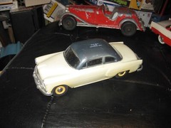 Vintage 1950s Chevrolet Two Tone Promo Car bank Dusk Gray over Driftwood Gray