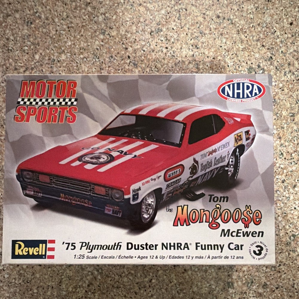 Revell ’75 Plymouth Duster NHRA Funny Car 1:25 Plastic Kit McEwen #4289