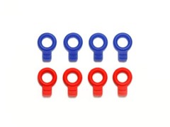 Tamiya MINI 4WD Tune-Up Parts RUBBER BODY CATCHES (BLUE/RED) Limited 95393