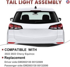 Tail lights Assembly Left Inner Compatible with 2022 2023 2024 Chevy Equinox OE