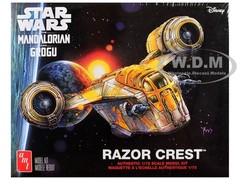 SKILL 2 MODEL KIT RAZOR CREST STAR WARS “MANDALORIAN & GROGU” 1/72 AMT AMT1561M