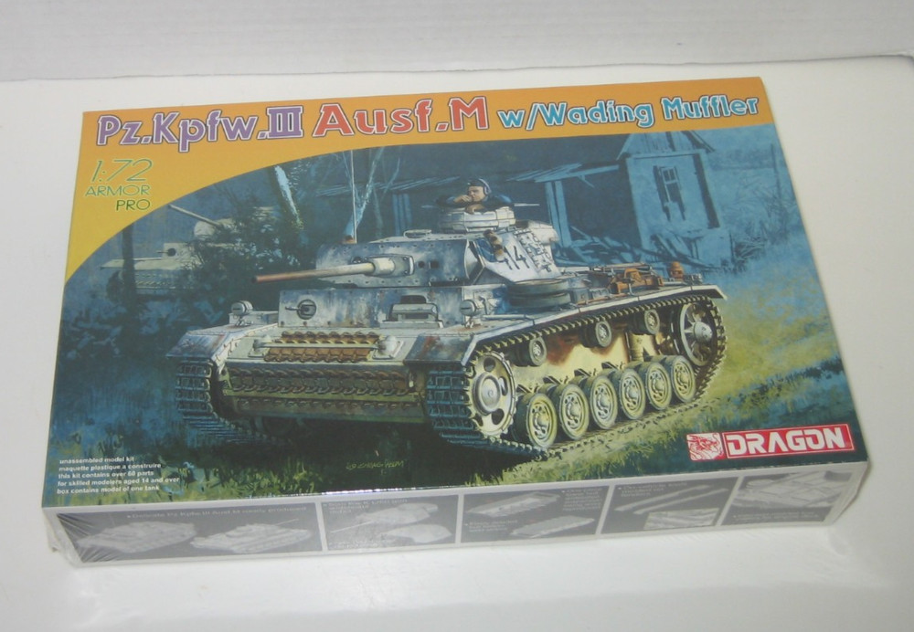 Dragon 1/72 20MM WWII German Tank Pz.Kpfw. III Ausf. M w/ Wading Muffler 7290