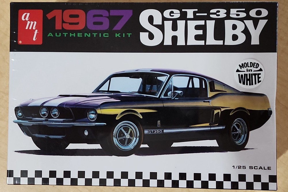 Round 2 LLC 1/25 ’67 Shelby GT350 White AMT834 Plastics Car/Truck 1/24-1/25