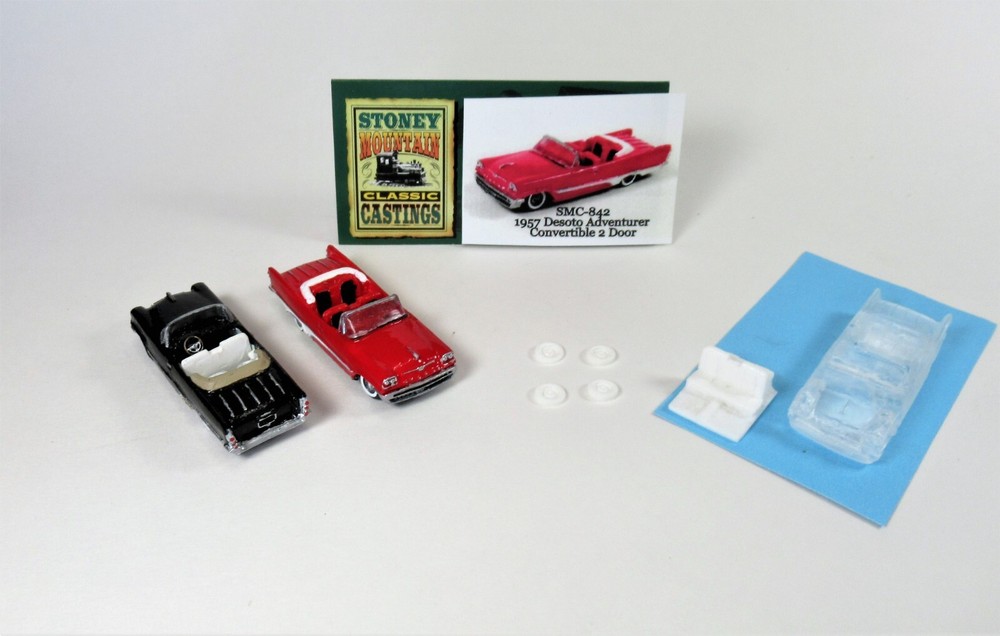 SMC-842 1957 Desoto Adventurer Convertible 1/87th-HO Scale Clear Resin Kit