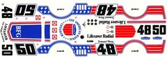 #48 or #50 Greenwood Corvette 1971 Stars n Stripes 1/24th – 1/25th Scale Decals