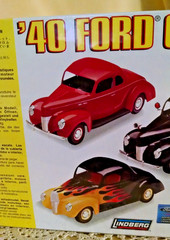 Ford Coupe 1940 Police Lindberg Car Model Kit 72159 New 2006 3 Way Stock Custom