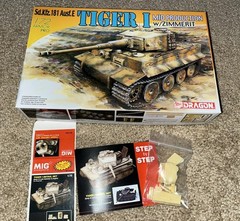 Dragon Tiger I Sd.Kfz. 181 Ausf. E Tank Kit 1/72 Zimmerit Item 7251 MIG Resin
