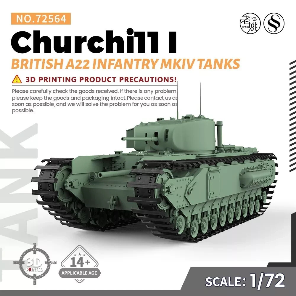 SS72564 1/72 25mm Military Model Kit British A22 Infantry MKIV Churchill I Tank