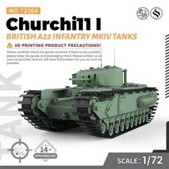 SS72564 1/72 25mm Military Model Kit British A22 Infantry MKIV Churchill I Tank