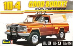 Revell 14568 1979 Jeep J-10 w/ Camper top 10-4 good Buddy 1/25 model kit