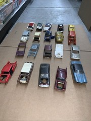 VINTAGE SALVAGE LOT OF 20 MODEL CARS PARTS OR RESTORE W/ Parts Pile BROKEN READ!