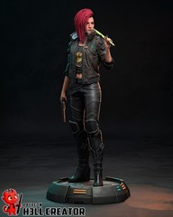 Female V Figurine 1/10 Cyberpunk 2077 DIY Kit 13 pcs FDM 3D Printed