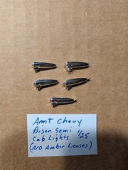 AMT CHEVY BISON SEMI CAB LIGHTS NEW! 1/25 (NO AMBER LENSES)