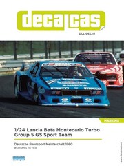 Decalcas 1:24 Scale Decal Lancia Beta Montecarlo Gr.5 GSS # DCL-DEC111 Cartograf