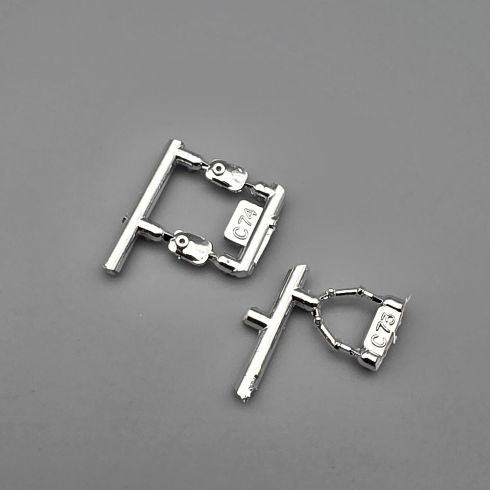 LS 1/16 Morgan Plus 8 Parts Kit Bash Chrome Side Mirrors