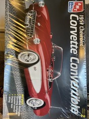 AMT 1957 Corvette Convertible LARGE 1/16 Scale #6464 VTG Unassembled Model Chevy