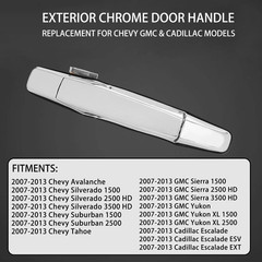 Exterior Door Handle Chrome for 2007-2014 Chevy Silverado Suburban Tahoe Avalanc