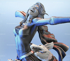 Supergirl and Krypto model kit unassembled unpainted