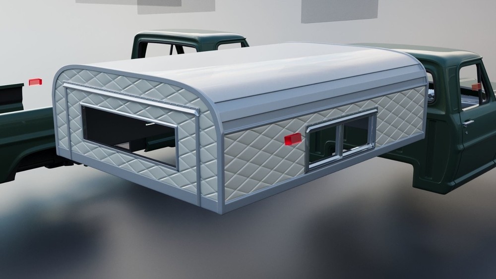 1/43rd 3d printed 1970 camper shell only by Andrey Bezrodny