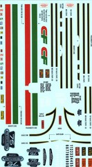 SD DD White Freightliner 1/25 Waterslide Decal Sheet Stipes License Plates Dot