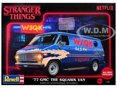 LEVEL 3 MODEL KIT 1977 GMC WSQK SQUAWK VAN STRANGER THINGS 1/25 BY REVELL 14578