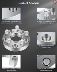 ECCPP 4PCS 25mm 1″ 5x120mm Hubcentric Wheel Spacers 5 Lug 72.56 Fits for E38