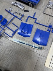 1967 Pontiac GTO, MPC, 1/25 Partially Assembled Blue Model Car