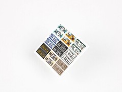Red Fox QS-24014 1/24 USA License Plates 3D colored resin IP