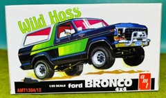 AMT 1978 Ford Bronco Wild Hoss 4×4 1:25 Scale Model Kit Open Complete