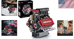 V8 Engine Assembly Kit – Non-Toxic, Battery-Operated Stem Toy for Enthusiasts