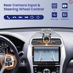Hodozzy Single Din Car Stereo with CarPlay & Android Auto, 9 Inch Touch