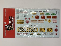 Gofer Racing Decals #11012 – BIG RIG DECALS – for 1:24 – 1:25 scale models
