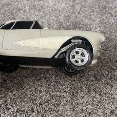 10” solid resin Gasser ‘57Corvette MODEL 57c-104 hot rod car Gray Hand Painted