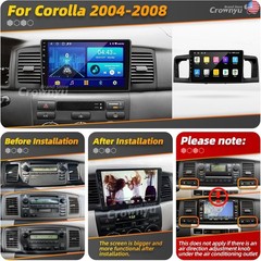 for Toyota Corolla 2004-2008 Radio Compatible with Wirelessly Carplay Android