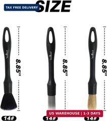 3 Pcs Car Detailing Brush Set – Car Interior Detailing Brush[Not Easy to Shed Br