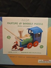 Hands Craft painting wooden puzzle train Craft Kit